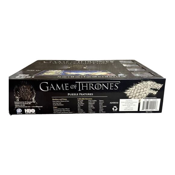 GAME OF THRONES Westeros & Essos Map 4D Puzzle w/ Mini Winterfell & City Models - Picture 6 of 6